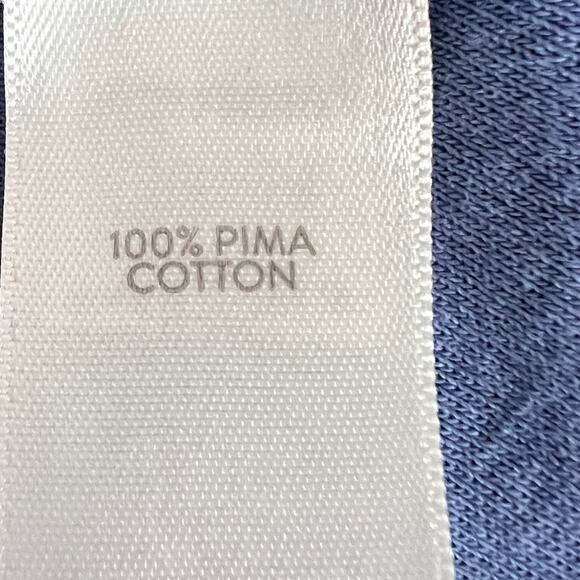 J Jill Womens Pima Cotton Top XL Blue V-Neck 3/4 Sleeve Pullover - Picture 5 of 6